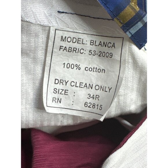 Ibiza Blanca Men’s Size 34 x 36 Brick Red 100% Cotton Corduroy Pants Raw Hem NEW - Picture 4 of 10